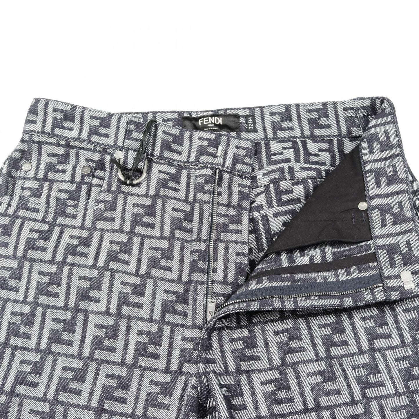 FENDI Zucchino Denim Pants in Navy - Size 32