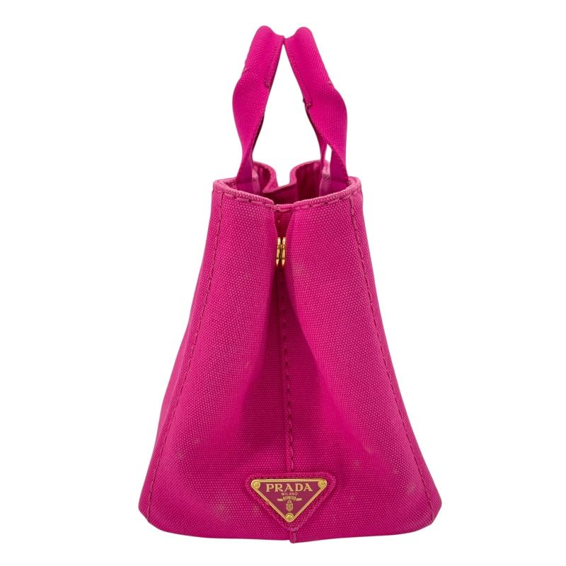 PRADA Canapa XXS B2439G Pink Canvas Tote Bag - Exquisite Elegance