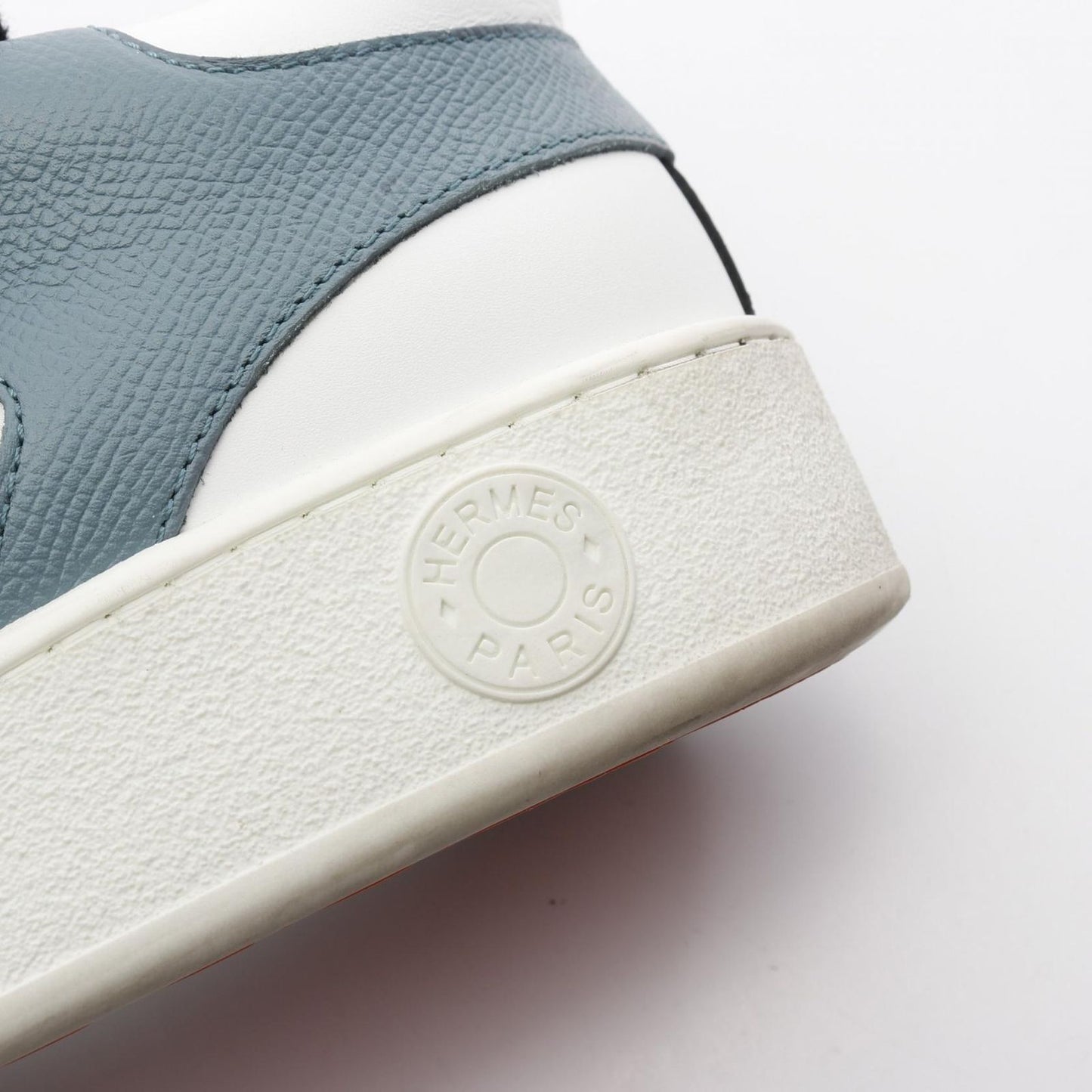 HERMES Leather Sneakers in Green & Yellow - Size 41