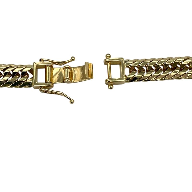 Exquisite 12-Faceted Triple Kihé Necklace in K18 Gold