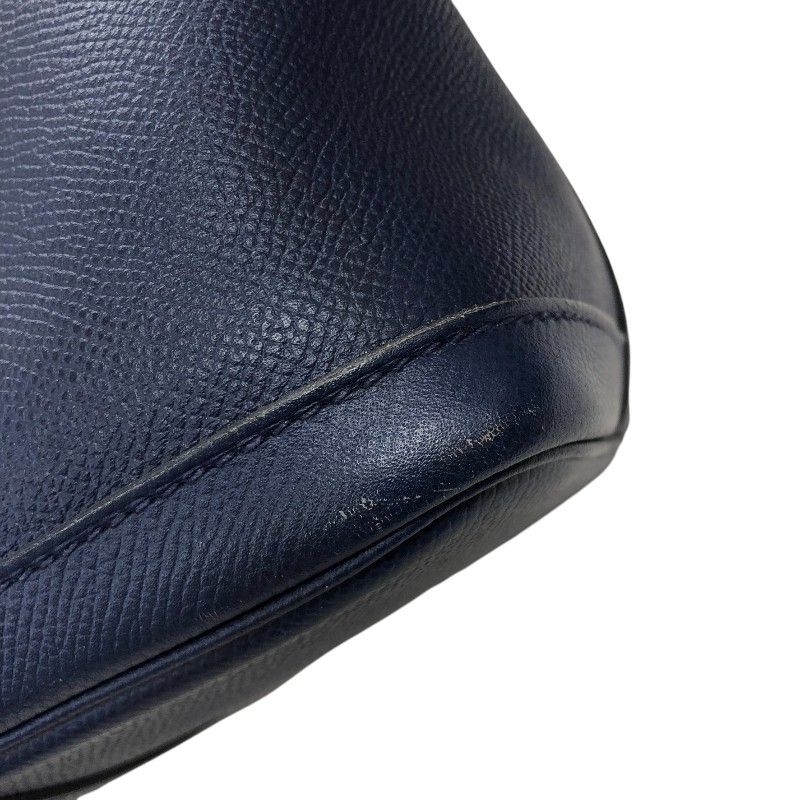 HERMES Garden Party PM A刻 Blue Saphir Veau Epsom Handbag