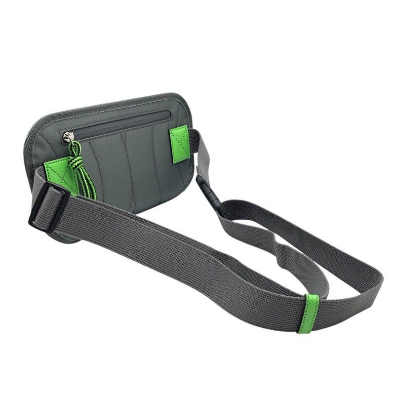 GUCCI GG Nylon Belt Bag - Gray/Red - Exclusive Luxury Accessory