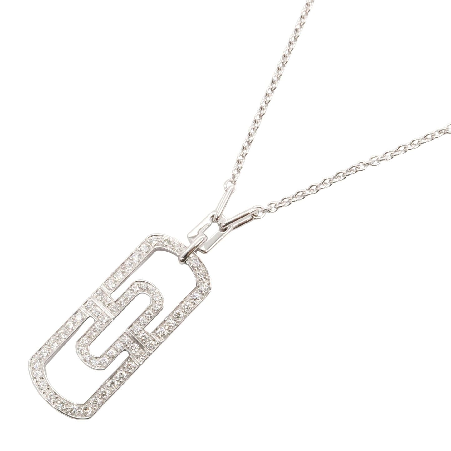 BVLGARI Parentesi Diamond Necklace in 18K White Gold