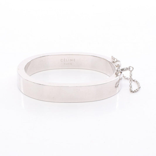 CELINE Silver Stainless Steel Bangle - Timeless Elegance