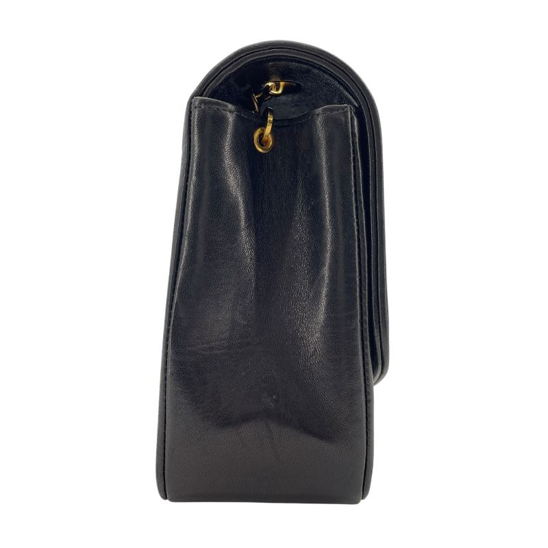 CHANEL Diana 25 Black Lambskin Shoulder Bag with Gold Hardware
