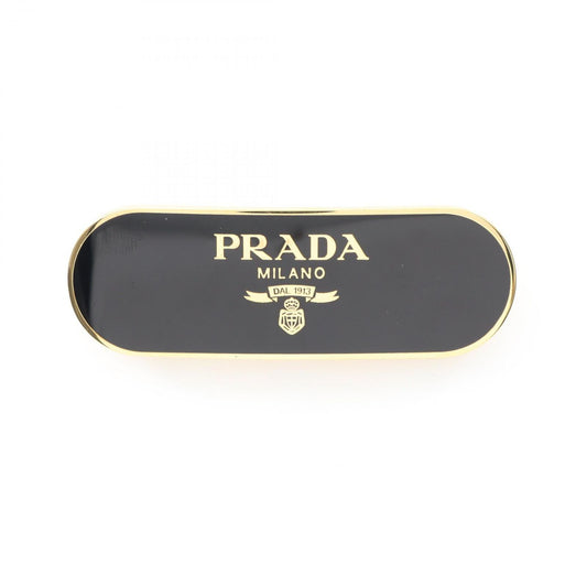 PRADA Gold-Plated Black Hair Clip - Exquisite Luxury Accessory