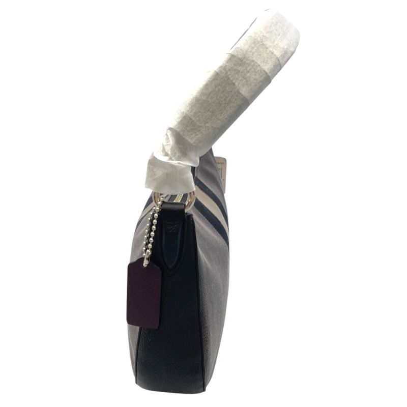 COACH Black/Gray Canvas Shoulder Bag - Timeless Elegance