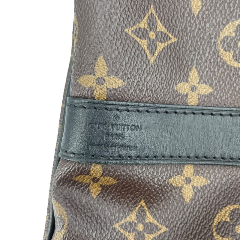 Louis Vuitton Keepall Bandoulière 55 Monogram Macassar - Brown