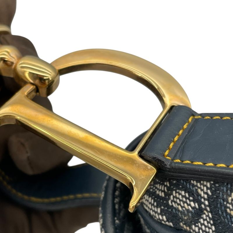 Christian Dior Trotter Saddle Bag in Navy Oblique Jacquard