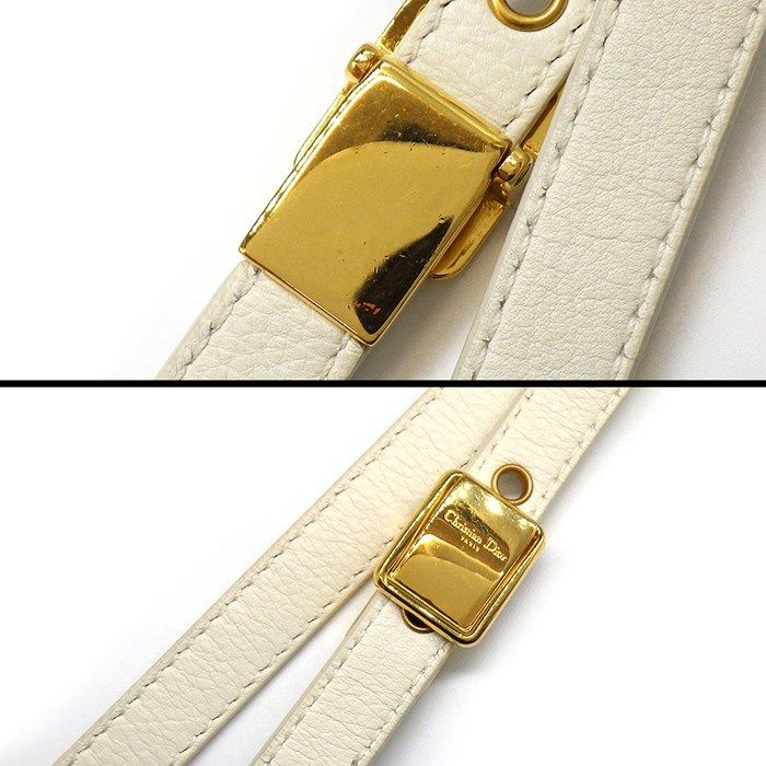 Dior Caro Soft Small Shoulder Bag in Ivory Calfskin