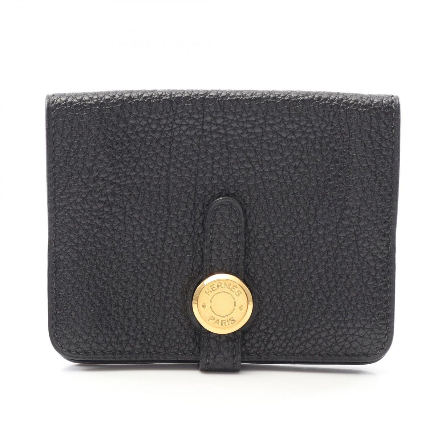 HERMES Dogon Card Case in Black Togo Leather - Timeless Elegance