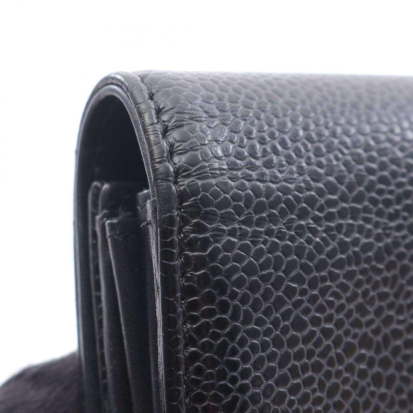 CHANEL Coco Mark Black Leather Zip Wallet - Timeless Elegance