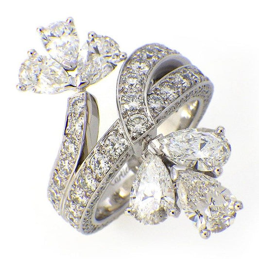 Rare Cartier Primaveral Vintage Ring with Diamonds - Size 10.5