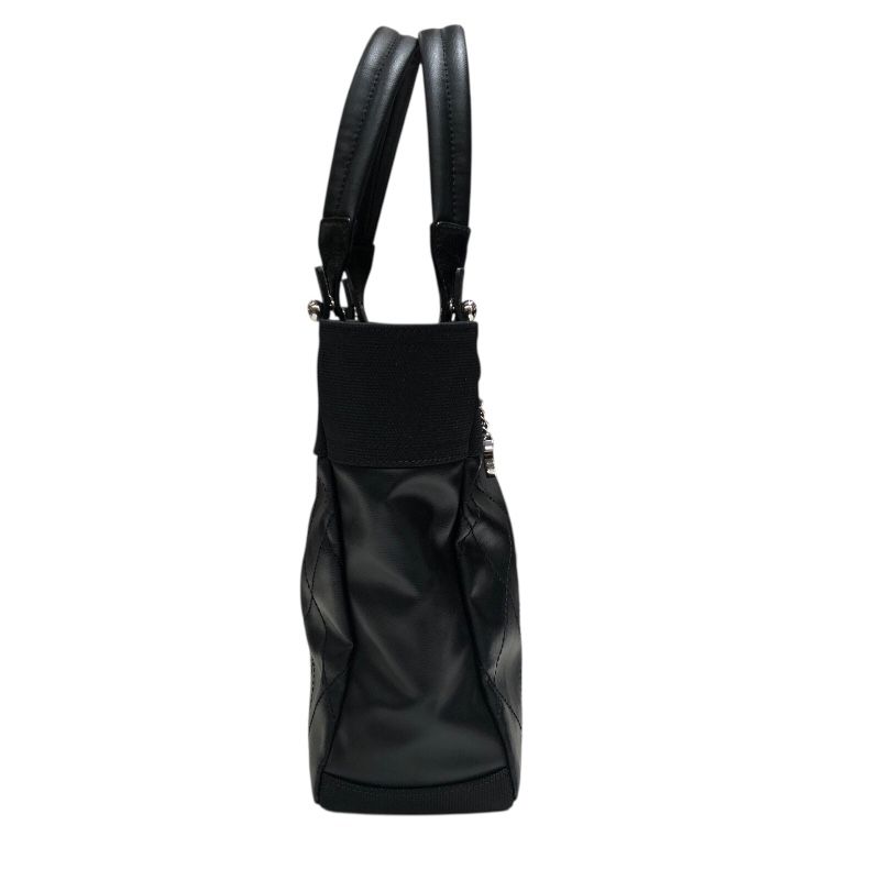 CHANEL Paris Biarritz PM Tote in Black Coated Canvas - Timeless Elegance