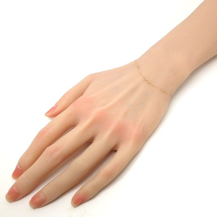 Elegant K10 Yellow Gold Diamond Bracelet with 0.04ct Diamonds