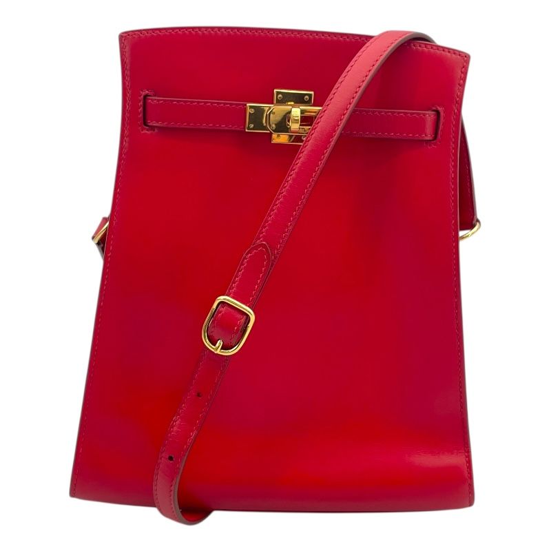 HERMES Kelly Sport PM in Rouge Vif with Gold Hardware