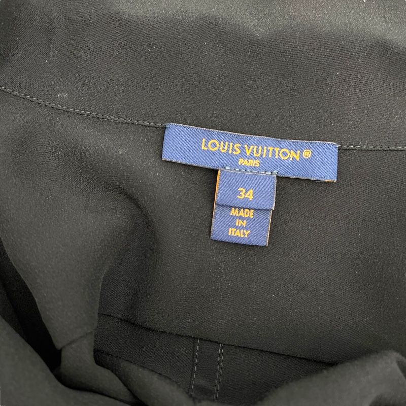 Louis Vuitton Asymmetrical Belt Dress in Black Silk - Size 34