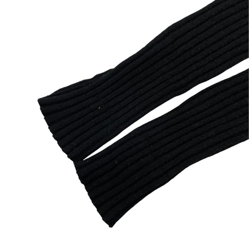 CHANEL Vintage Camellia Cashmere Knit Sweater - Black