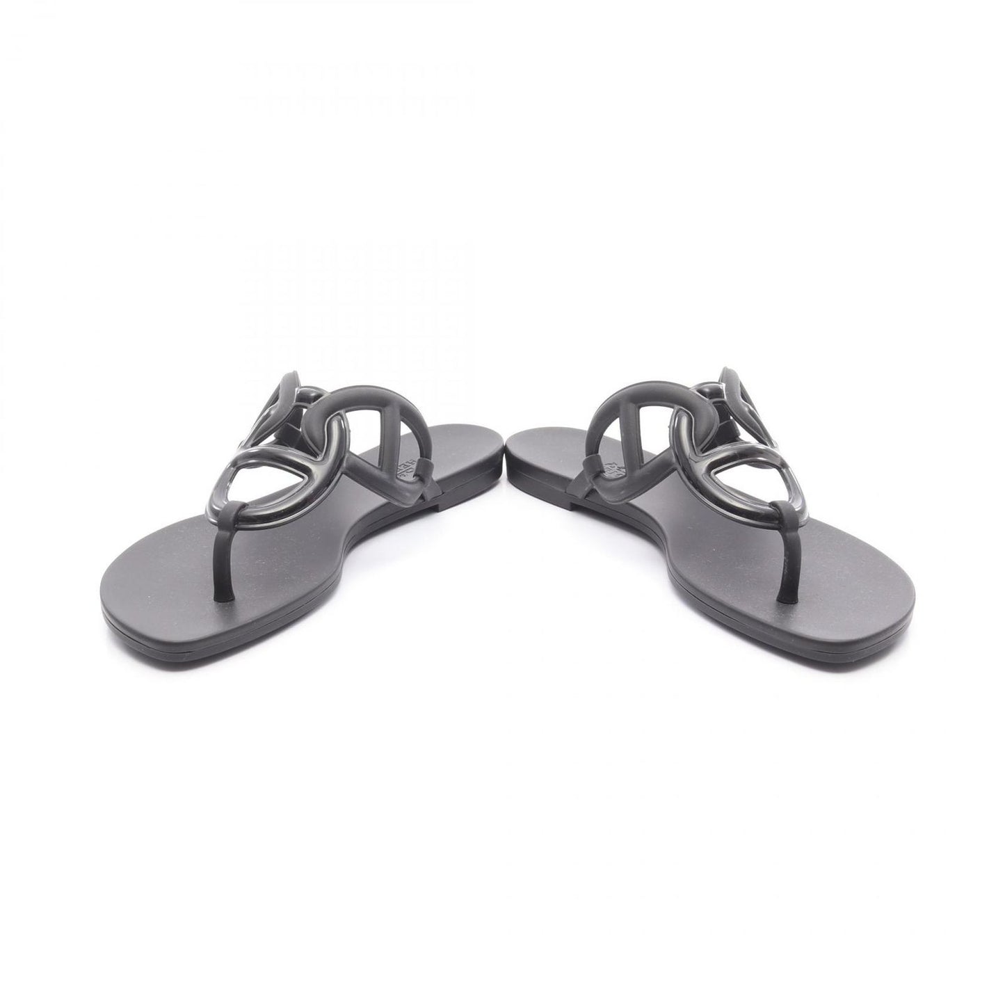 HERMES Éjery Sandals - Unused Luxury Footwear in Black