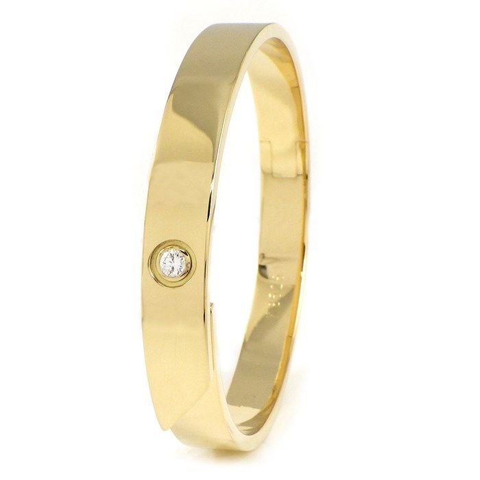 Cartier Anniversary Bangle with Diamond in 18K Yellow Gold