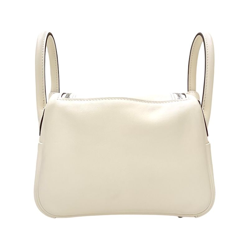 HERMES Lindy Mini Verso Bag - Nat×Sesame with Silver Hardware