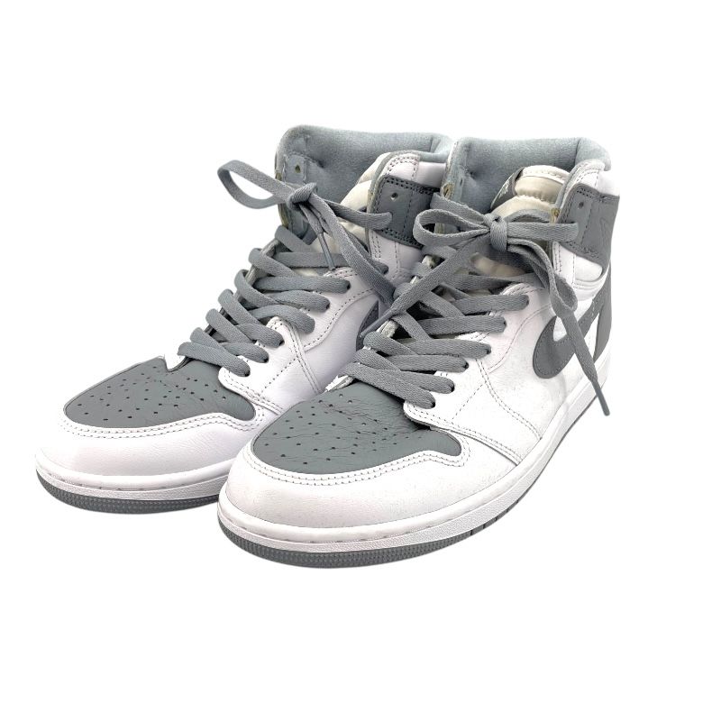 Nike Air Jordan 1 High OG - Gray Leather Sneakers for Men
