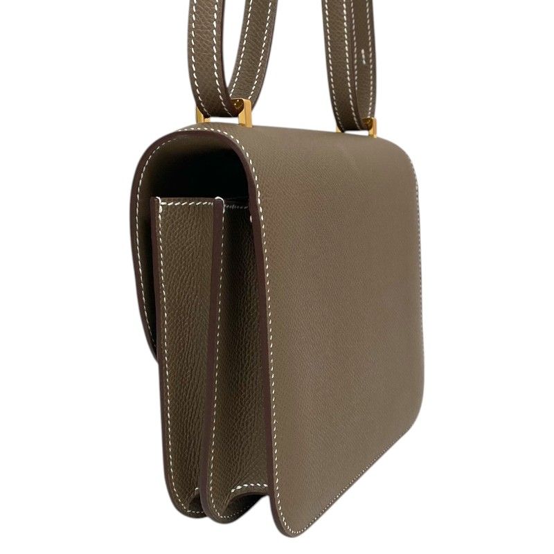 HERMES Constance 3 Mini in Etoupe with Gold Hardware - Exquisite Craftsmanship