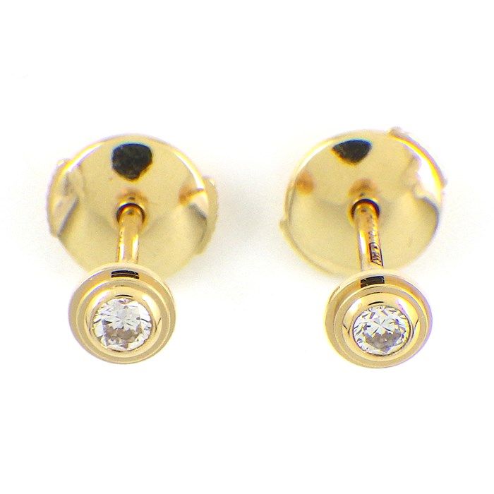 Cartier Love Earrings XS with Diamonds in 18K Yellow Gold