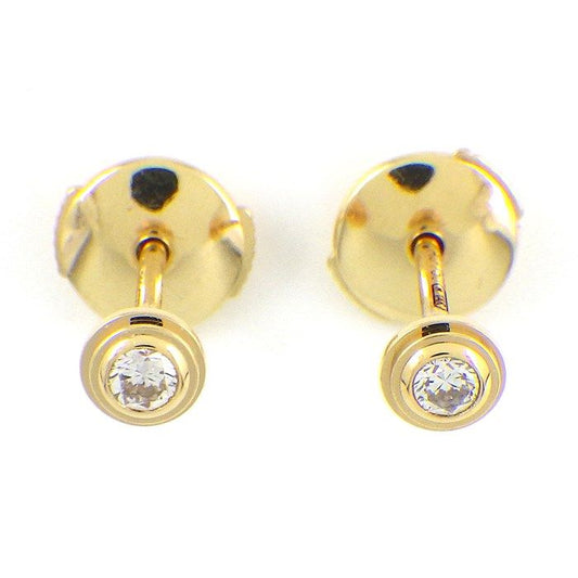 Cartier Love Earrings XS with Diamonds in 18K Yellow Gold