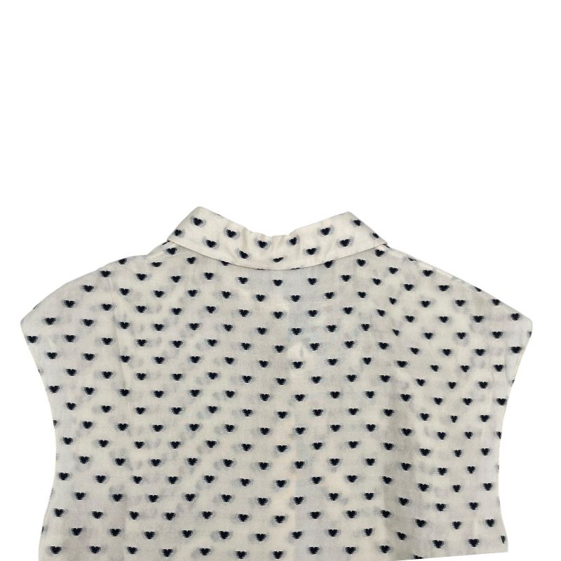 Christian Dior Cream Silk Heart Pattern Sleeveless Dress