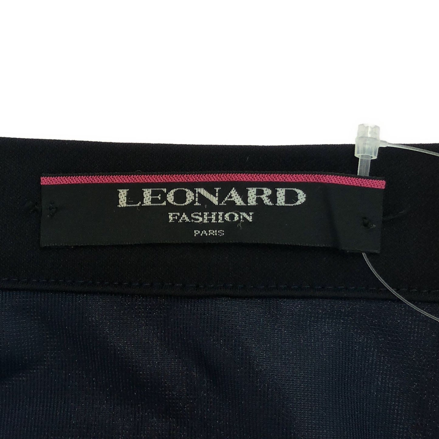 LEONARD FASHION Navy Polyester Skirt - Timeless Elegance