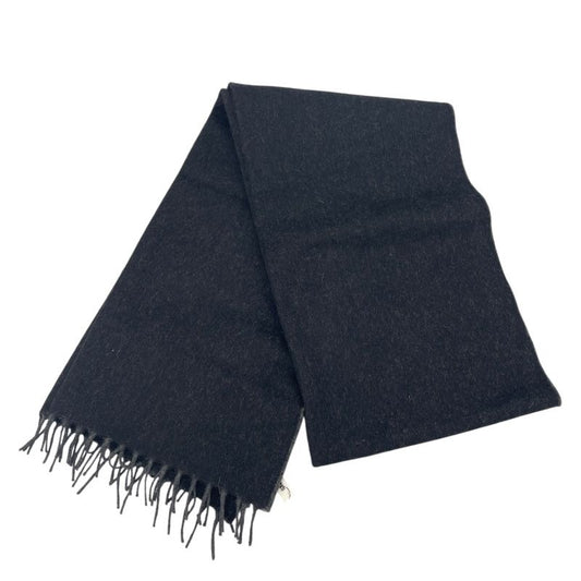 HERMES Cashmere/Wool Scarf in Black/Gray - Unisex Luxury Accessory
