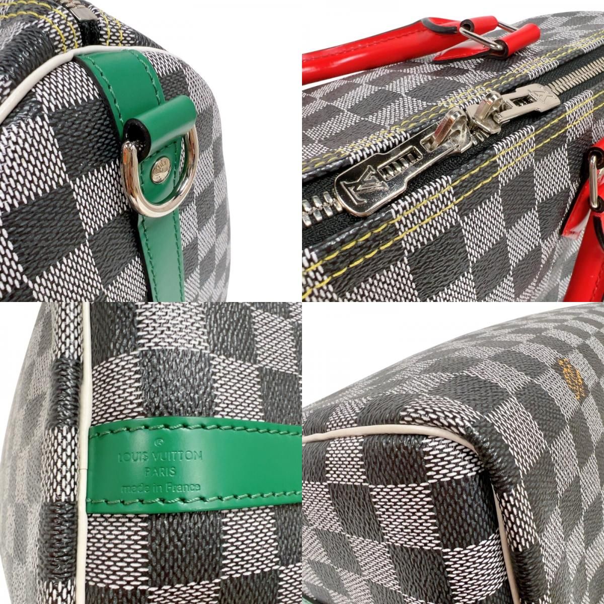 Louis Vuitton Speedy Bandoulière 30 - Monogram Canvas in Grey/Red/Green