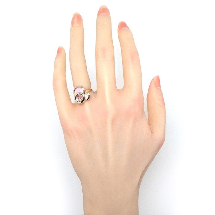 Chopard Happy Dreams Pink Shell Diamond Ring in 18K Rose Gold