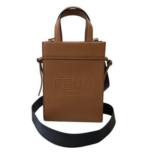 Fendi Go-To Shopper Small 2Way Shoulder Bag in Brown Calf Leather