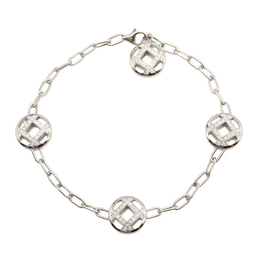 Cartier Pasha Grid Chain Diamond Bracelet in 18K White Gold