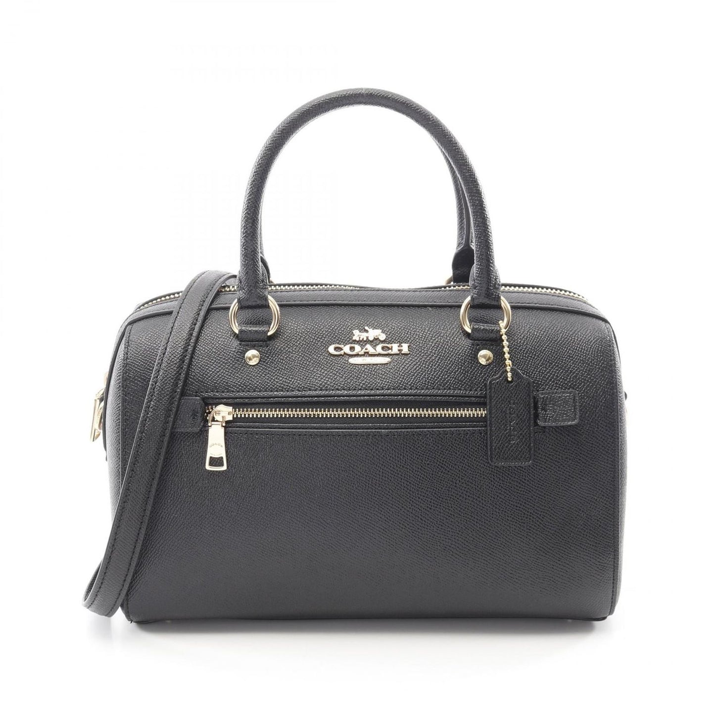 COACH Rowan Satchel Handbag in Black Leather - Timeless Elegance