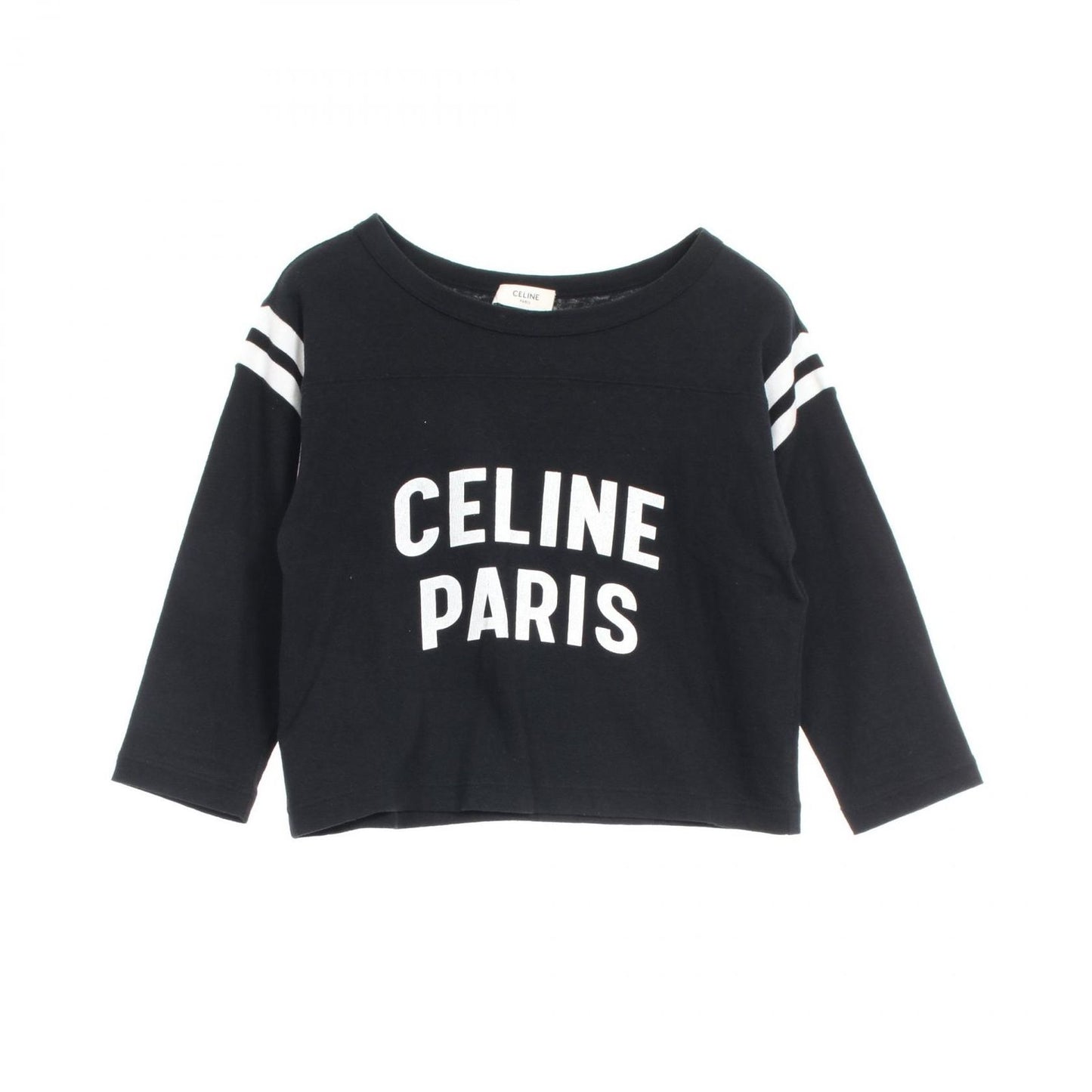 CELINE Black & White Cotton T-Shirt - Timeless Elegance