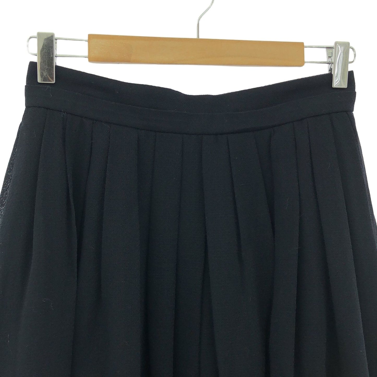 ebure Navy Wool Long Skirt - Timeless Elegance