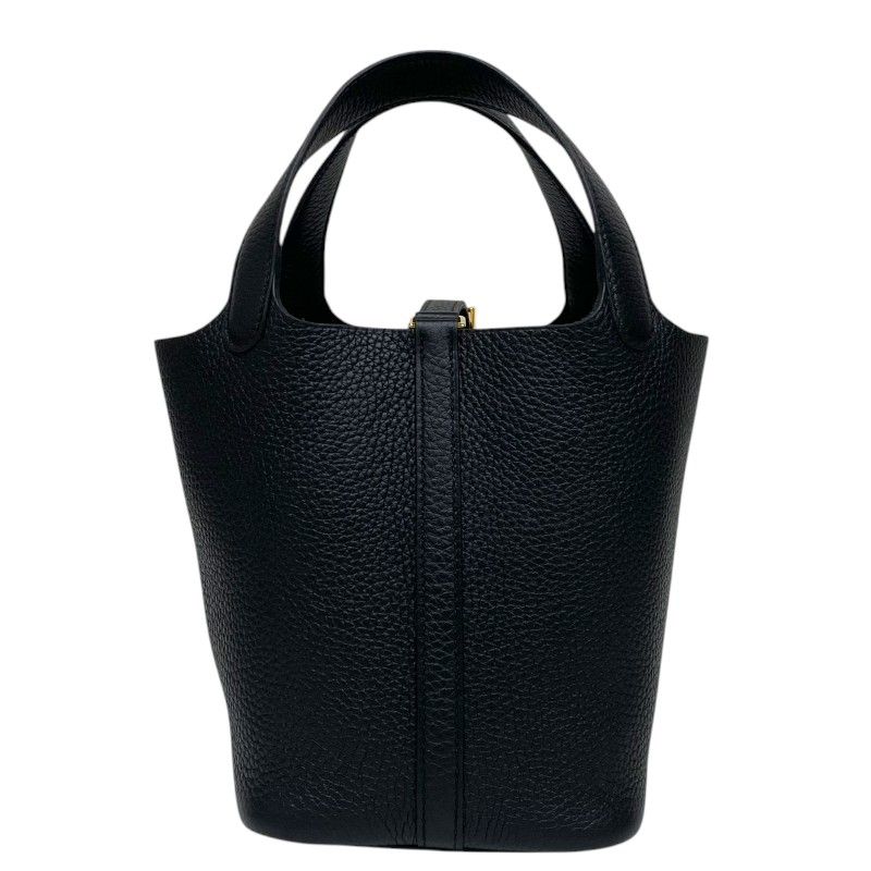 HERMES Picotin Lock PM Black with Gold Hardware - Timeless Elegance