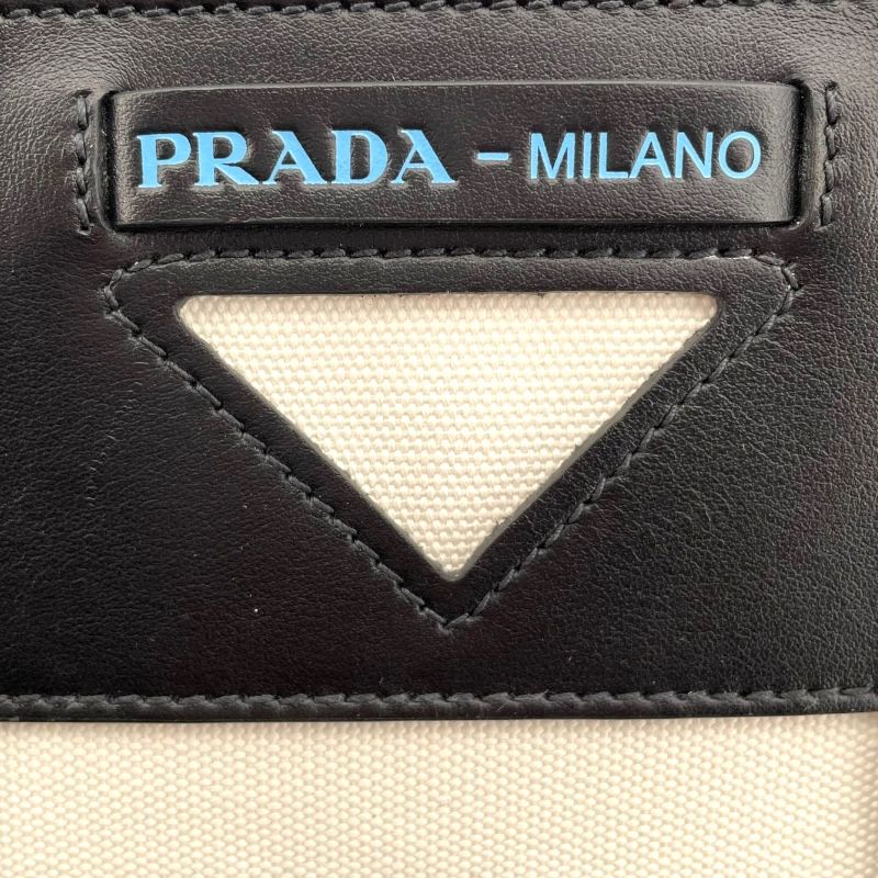 PRADA Uvertchure Handbag 1BG234 in White Canvas - Exquisite Luxury