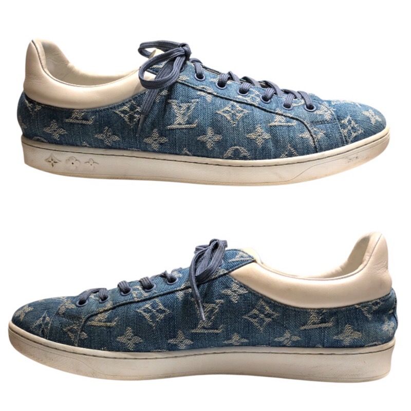 Louis Vuitton Luxembourg Line Low-Cut Sneakers in Blue - Size 8.5