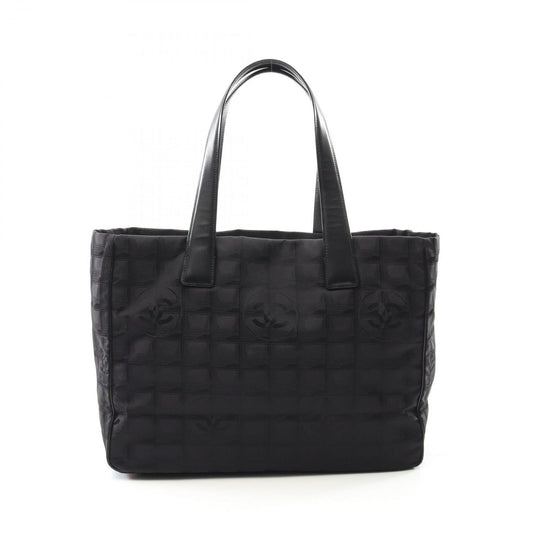 CHANEL Black Leather New Travel Line MM Tote Bag - Timeless Elegance