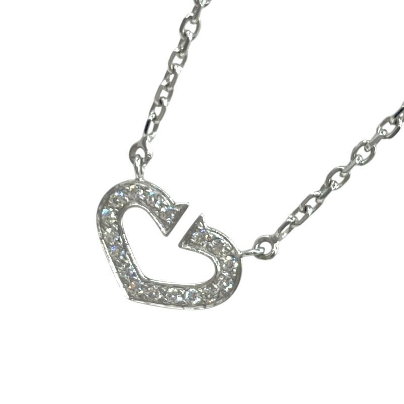 Cartier C Heart Diamond Necklace in 750 Silver - Timeless Elegance