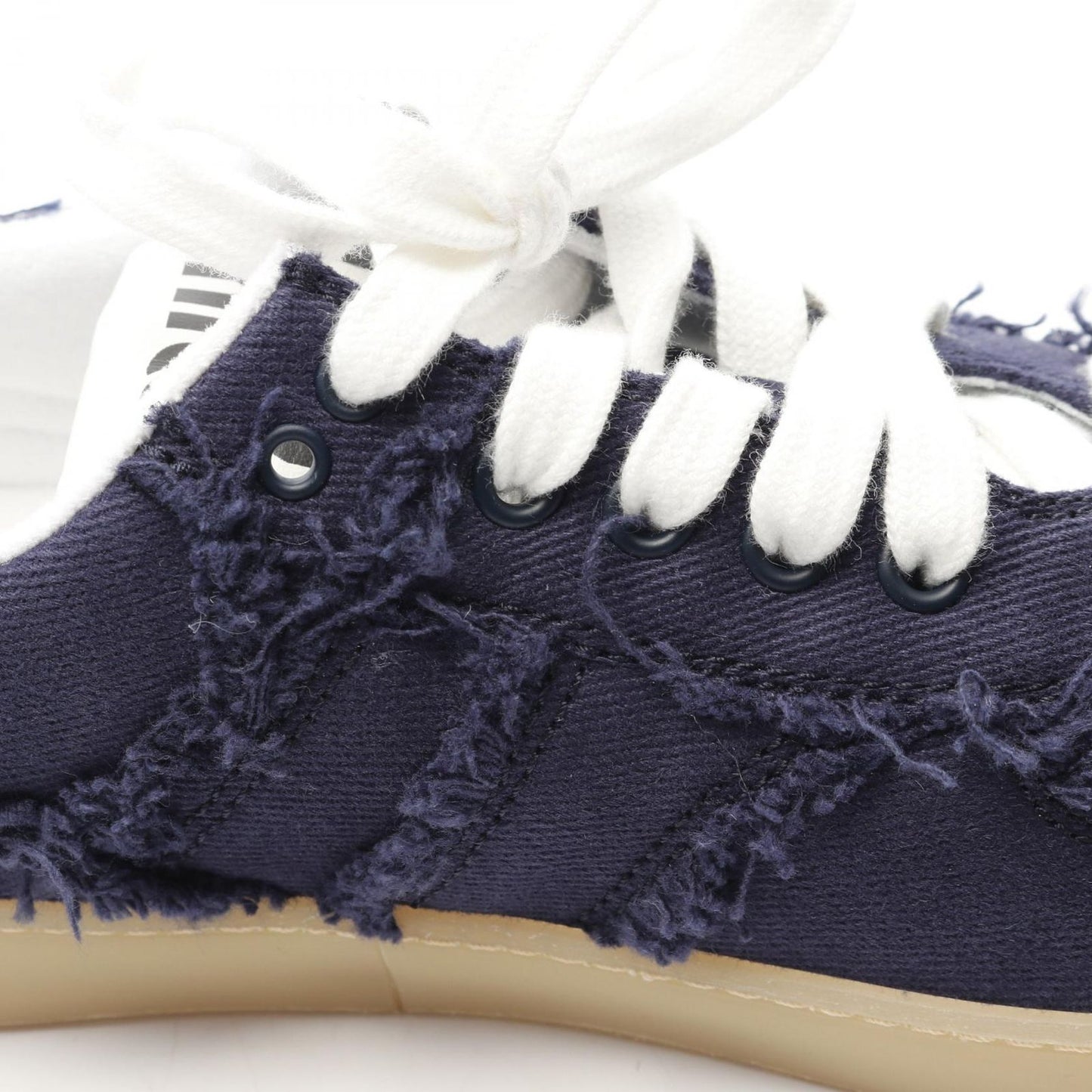 Miu Miu Logo Denim Sneakers - Exquisite Craftsmanship in Navy