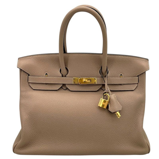HERMES Birkin 35 in Turtledove Grey with Gold Hardware