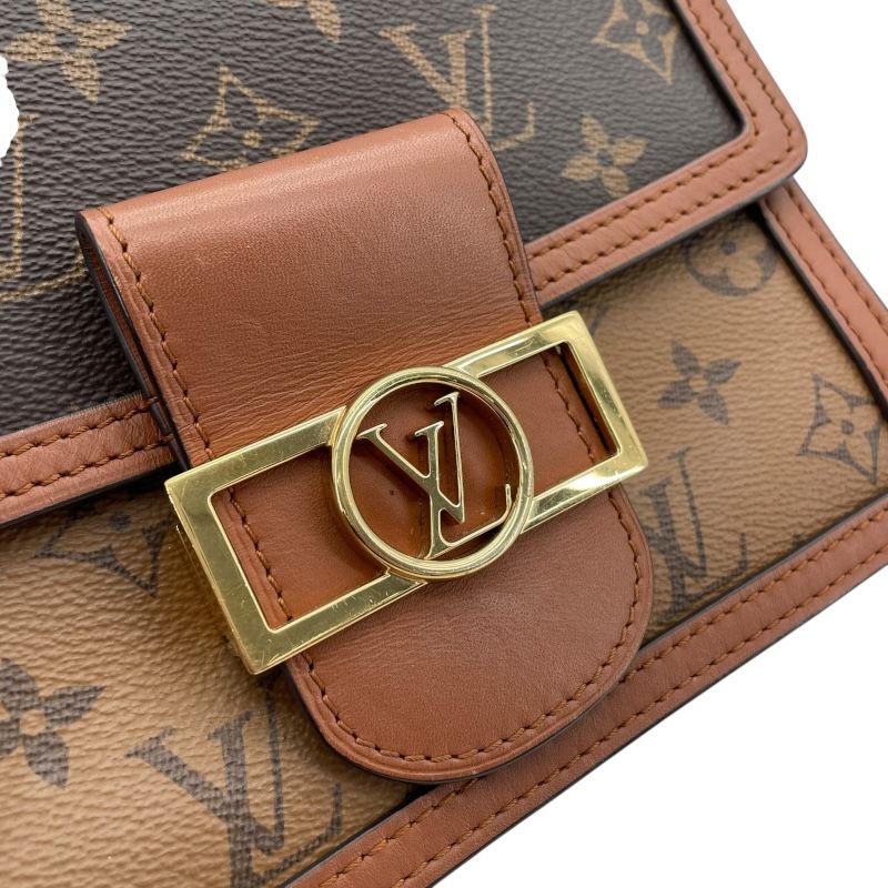 Louis Vuitton Dauphine Mini Monogram Reverse Shoulder Bag - Brown