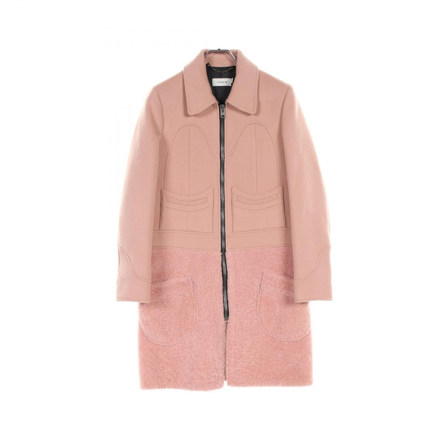 COACH Pink Wool Coat - Timeless Elegance for the Modern Woman