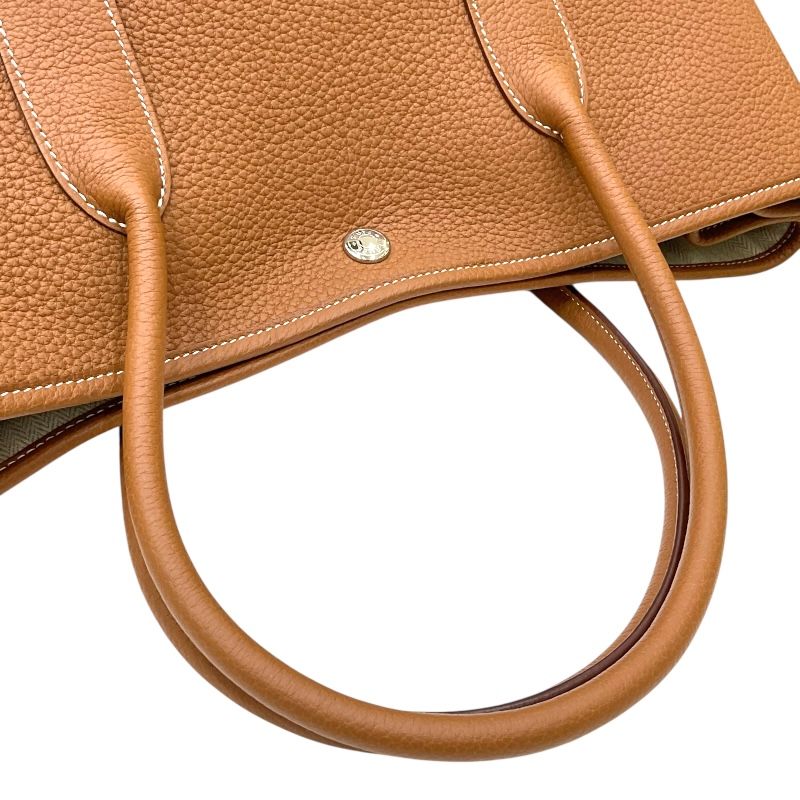 HERMES Garden Party PM Handbag - Gold with Silver Hardware