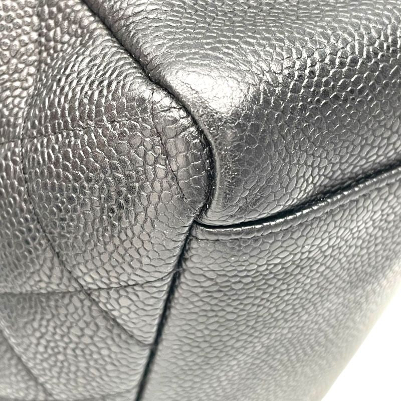 CHANEL PST Chain Tote Bag A50994 in Black Caviar Skin